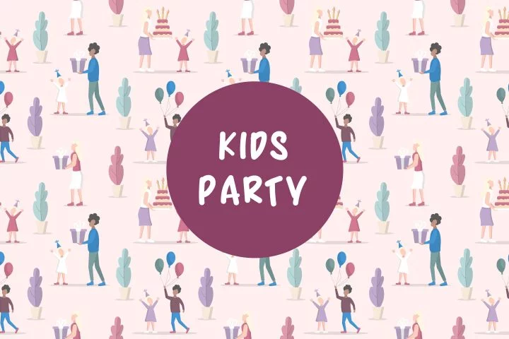 Kids Party Vector Seamless Pattern