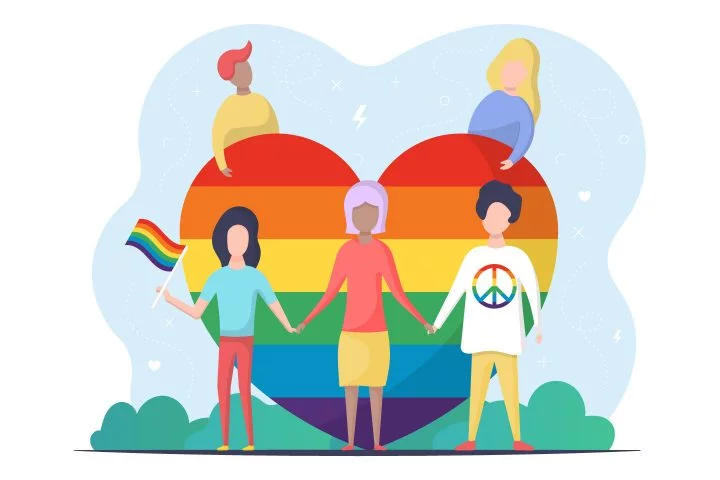 LGBT People Vector Illustration