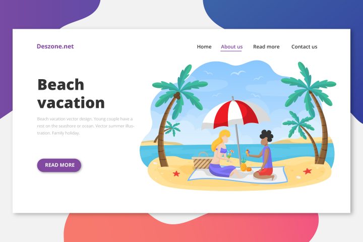 Beach Vacation Vector Design