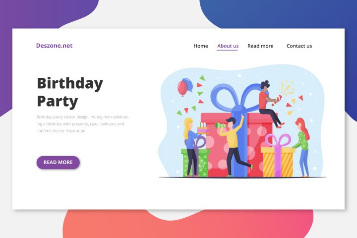 Birthday Party Free Vector Design