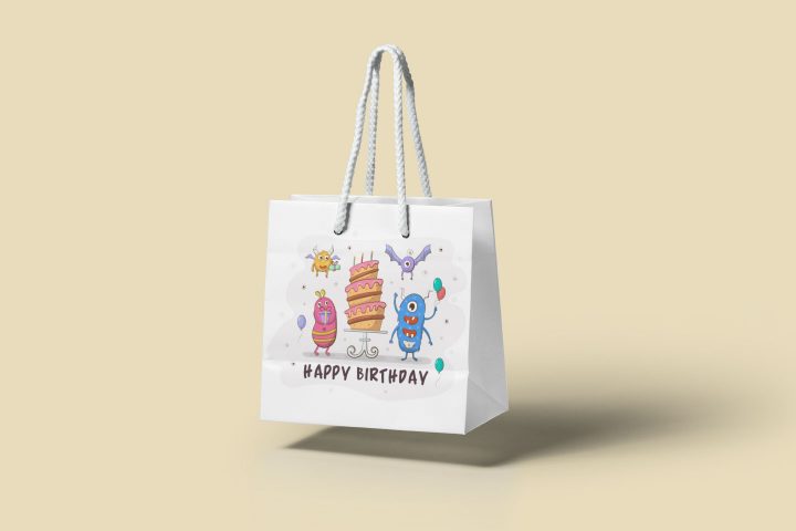 Funny Monsters Birthday Party Free Vector Illustration