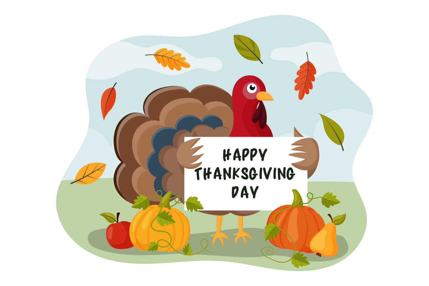 Happy Thanksgiving Day Graphic Illustration Graphicsurf Com