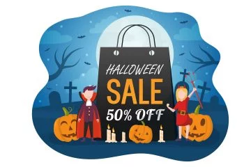 Halloween Sale Vector Illustration