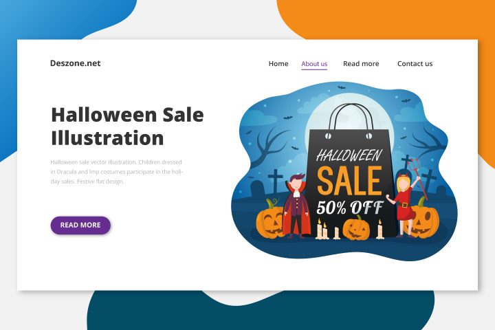 Halloween Sale Vector Illustration
