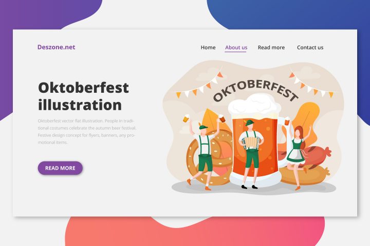 Oktoberfest Vector Flat Illustration
