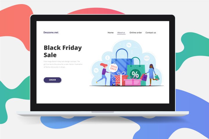 Free Mega Black Friday Sale Design Concept