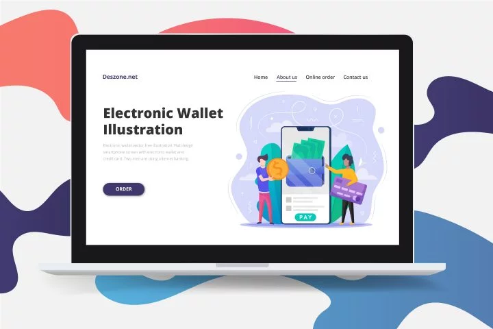 Electronic Wallet Vector Free Illustration