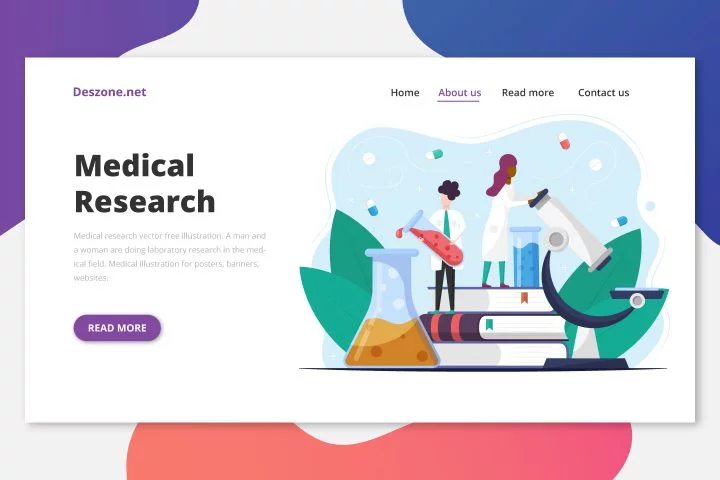 Medical Research Vector Free Illustration