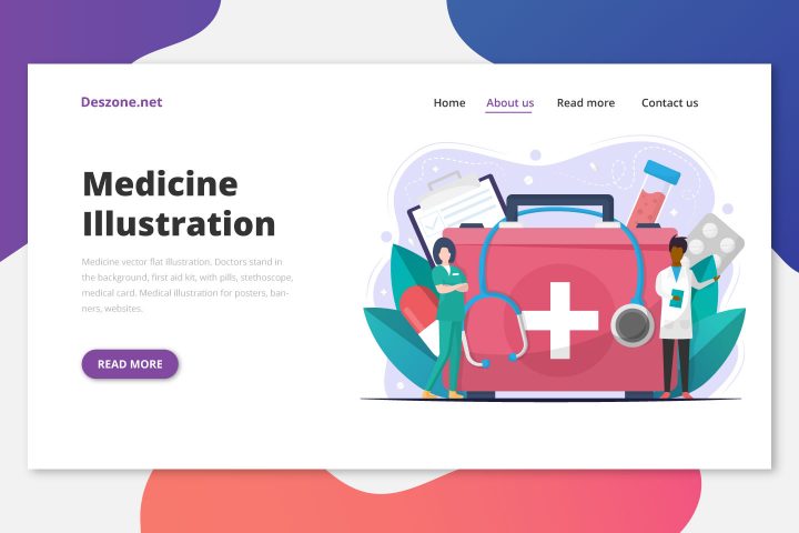 Free Medicine Vector Flat Illustration