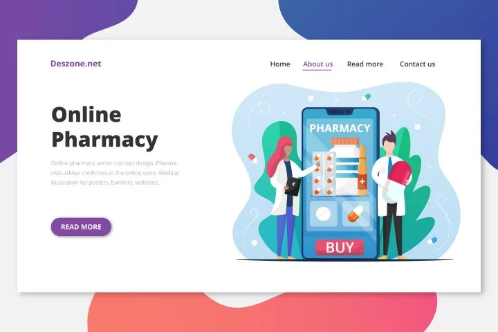 Online Pharmacy Vector Concept Design