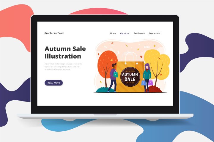 Autumn Sale Vector Design Concept