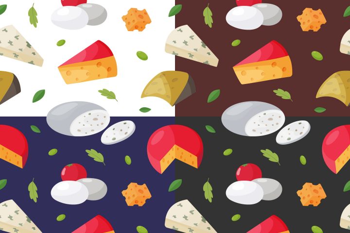 Cheese Vector Free Seamless Pattern