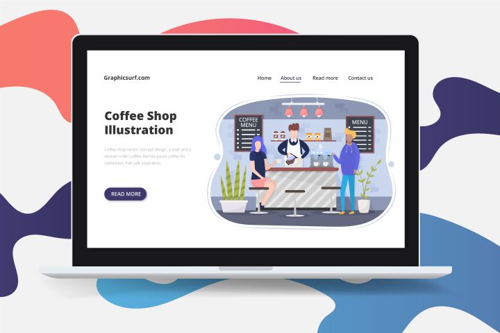 Coffee Shop Vector Illustration