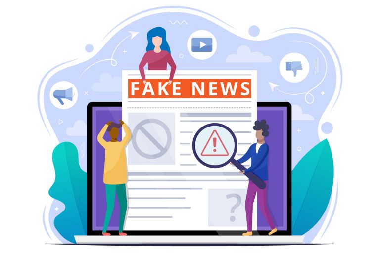 Fake News Flat Illustration - GraphicSurf.com