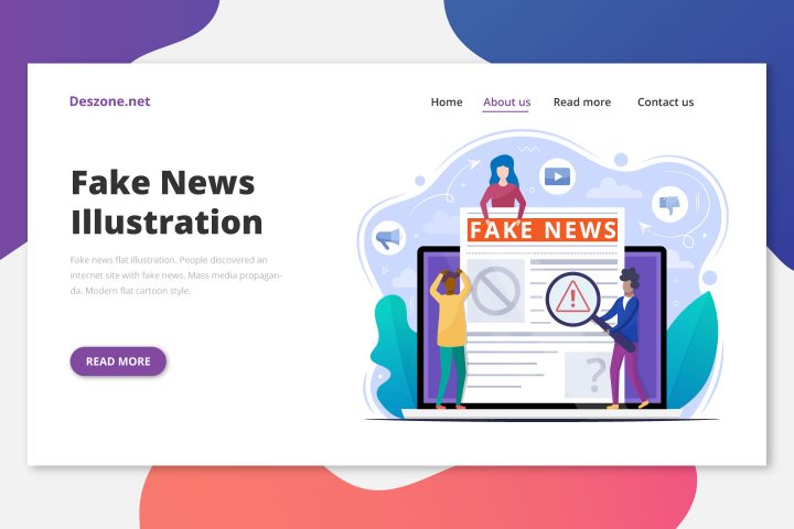 Fake News Flat Illustration