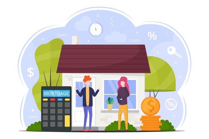 Mortgage Vector Free Flat Illustration