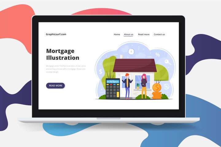 Mortgage Vector Free Flat Illustration
