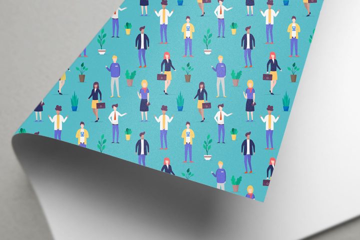 Office People Vector Free Seamless Pattern