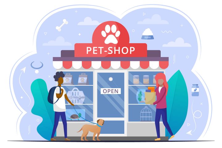 Free Vector Illustration Pet Shop