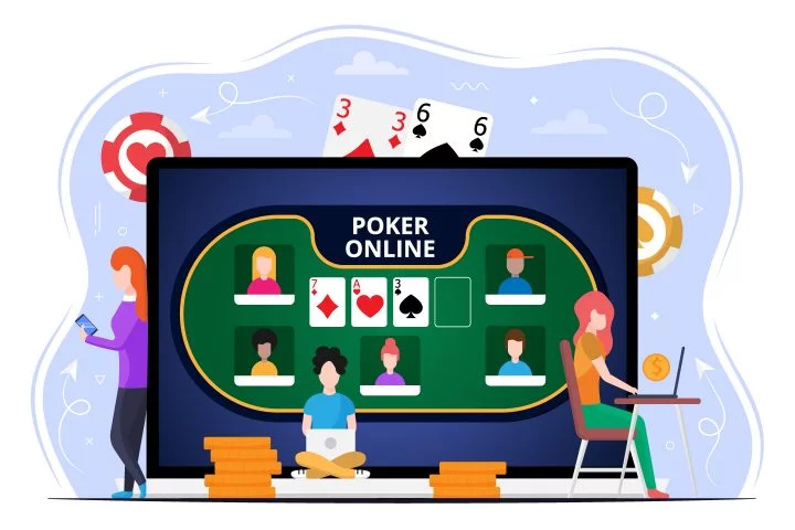 Poker Online Vector Free Illustration