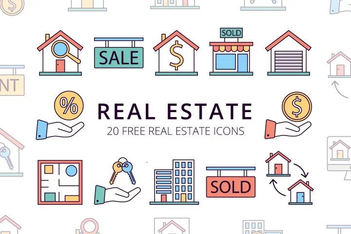 Real Estate Free Vector Icons Set