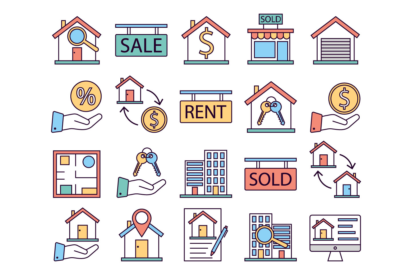 real estate sign icon