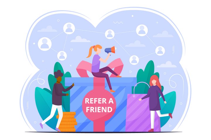 Refer a Friend Vector Design Concept