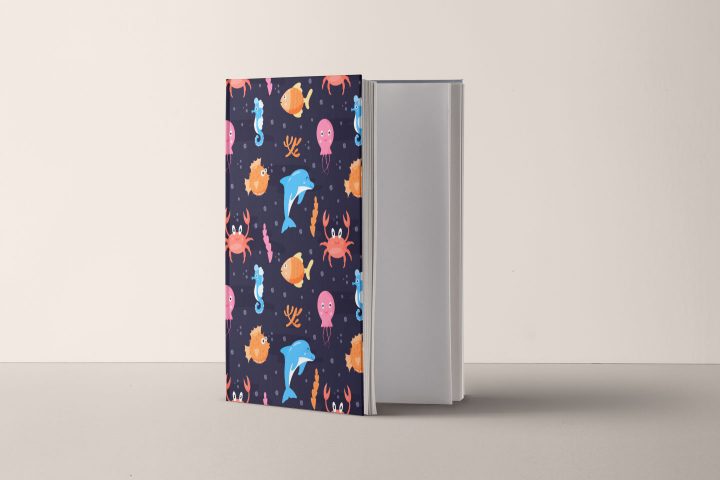 Funny Sea Animals Vector Seamless Pattern