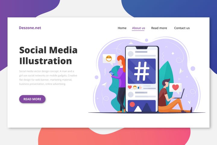 Social Media Vector Design Concept
