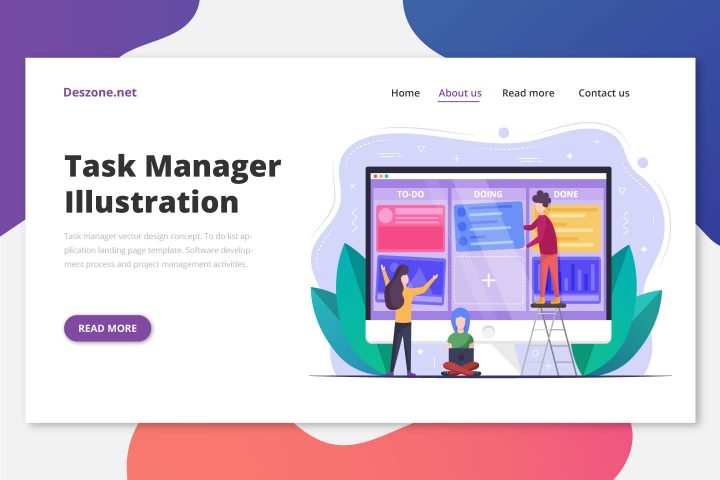 Task Manager Vector Design Concept