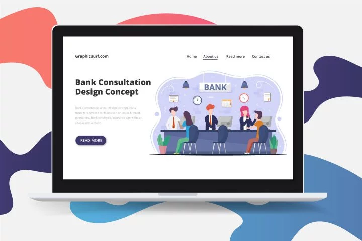Bank Consultation Vector Design Concept