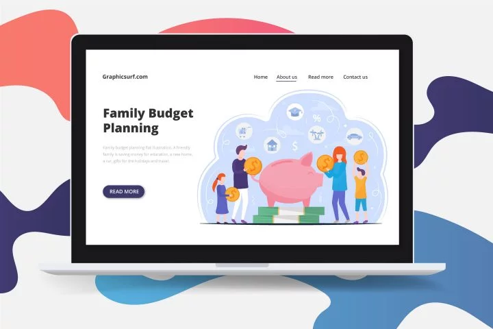 Family Budget Planning Flat Illustration
