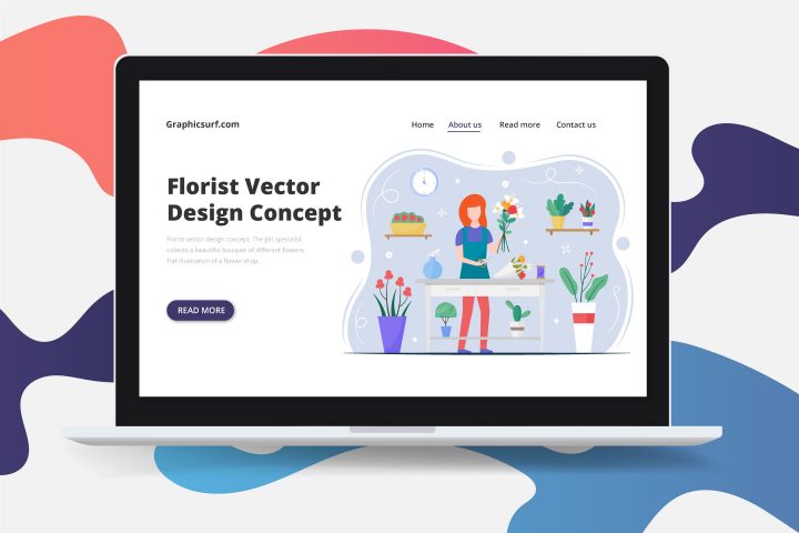 Florist Vector Design Concept