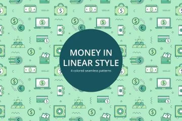 Money Free Seamless Pattern in Linear Style