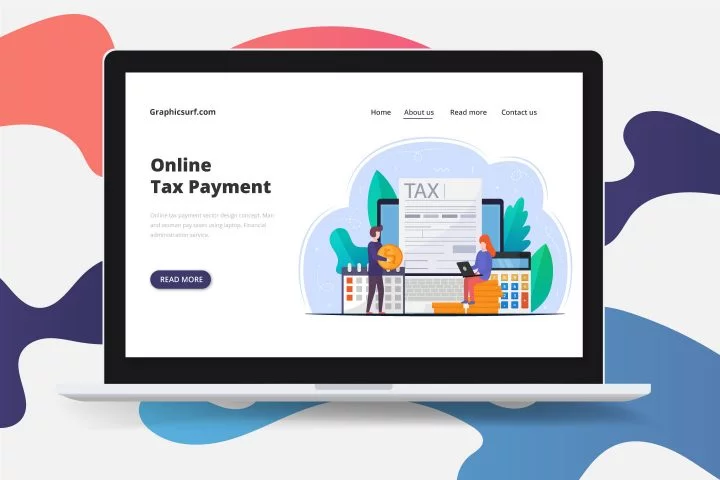 Online Tax Payment Vector Design Concept