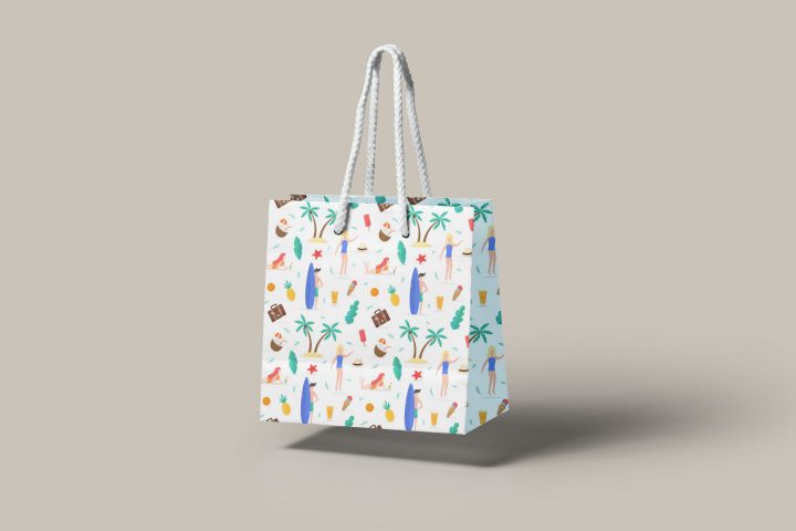 Beach Vacation Seamless Free Vector Pattern