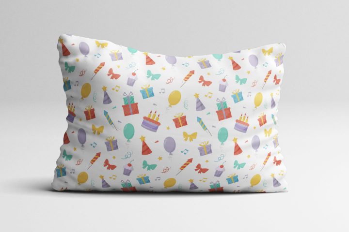 Birthday Free Seamless Pattern in Flat Style