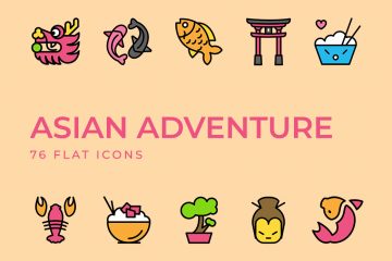 Asian Adventure Icons