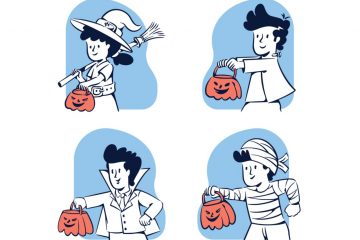 People Doodle Halloween
