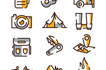 Summer Camping Icons