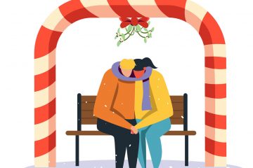 Couple Under Mistletoe