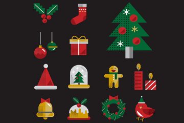 Geometric Christmas Icons