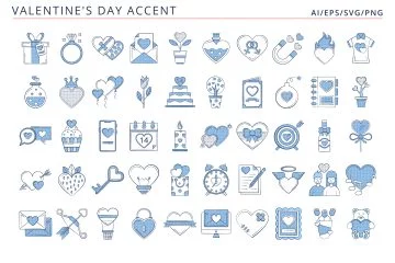 Valentine's Day 50 Icons