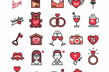 Sketchy Valentine's Icons
