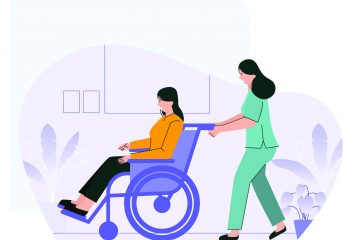 Nurse helps a patient